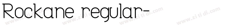Rockane regular字体转换